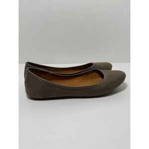 American Rag Cie Gray Suede Ballet Flats Round Toe Slip On Women Shoes Size 9